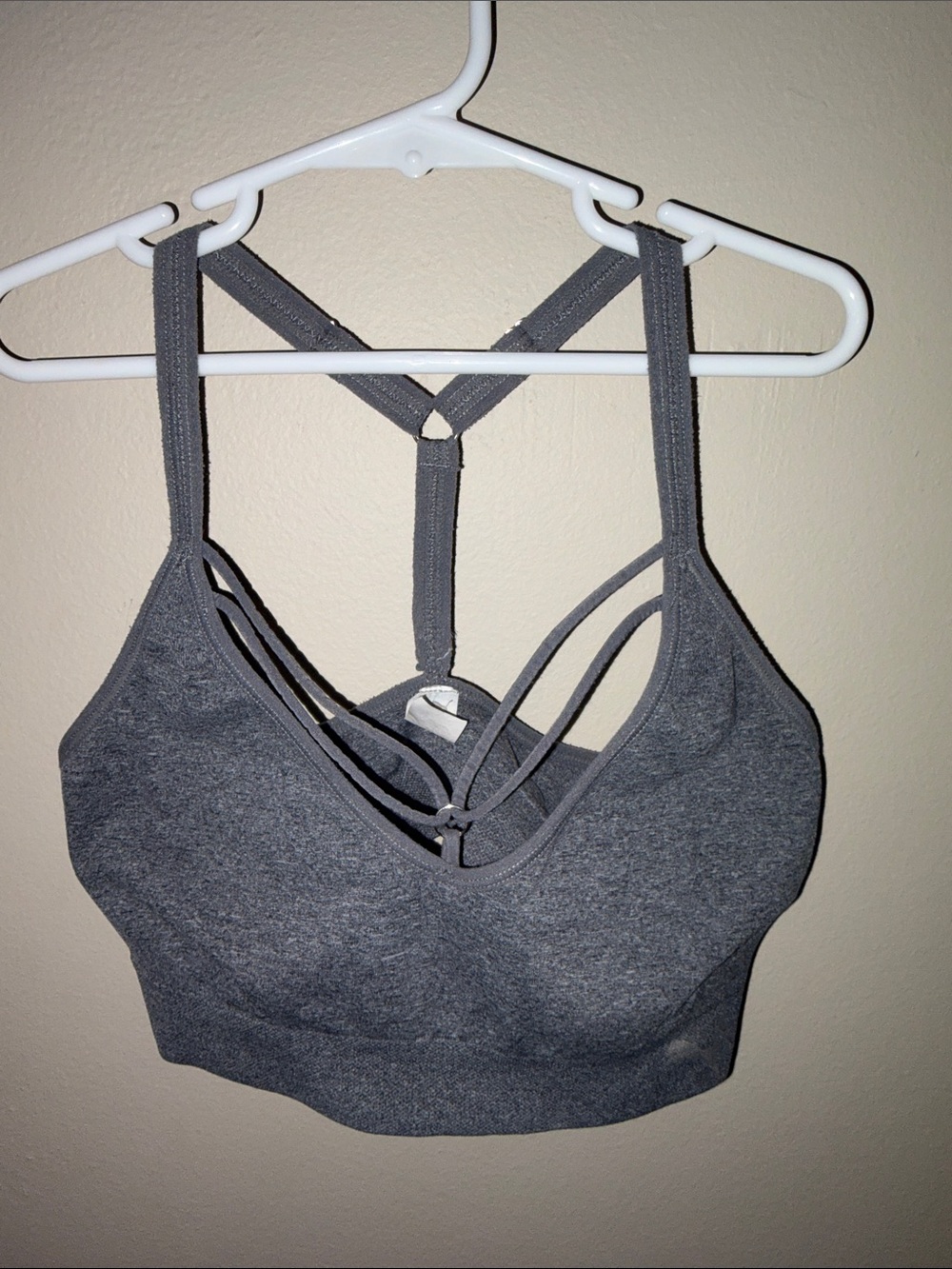 Puma Gray Strappy Racerback Sports Bra